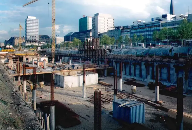 Bau der Tiefgarage am Hauptbahnhof